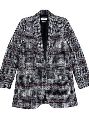 $900 ISABEL MARANT WOOL Blend Jacket Sport Coat Tweed Luxury Blazer Women XS